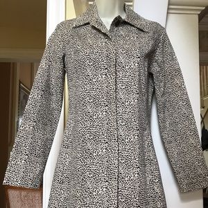 Renee Lauren cheetah print button up front coat